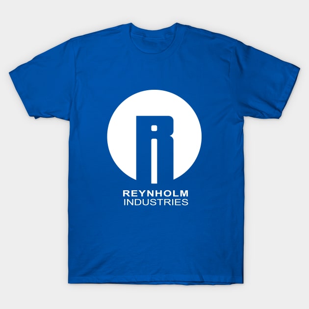 Reynholm Industries Logo (White) T-Shirt by Expandable Studios